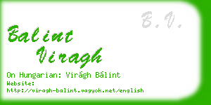 balint viragh business card